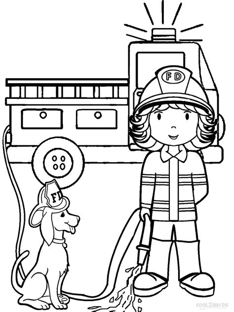 Fireman Printable Coloring Pages